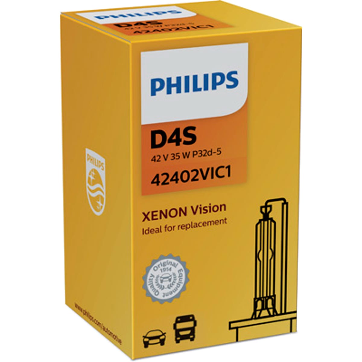 Деталь Лампа ксеноновая D4S Vision 4600K 42V 35W P32d-5 C1 PHILIPS