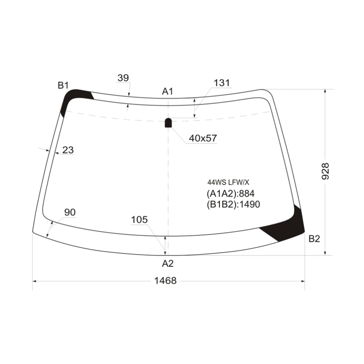 XYG Стекло лобовое (5D WGN) Subaru Impreza 00-07 / Impreza WRX 00-07 44WSLFW/X