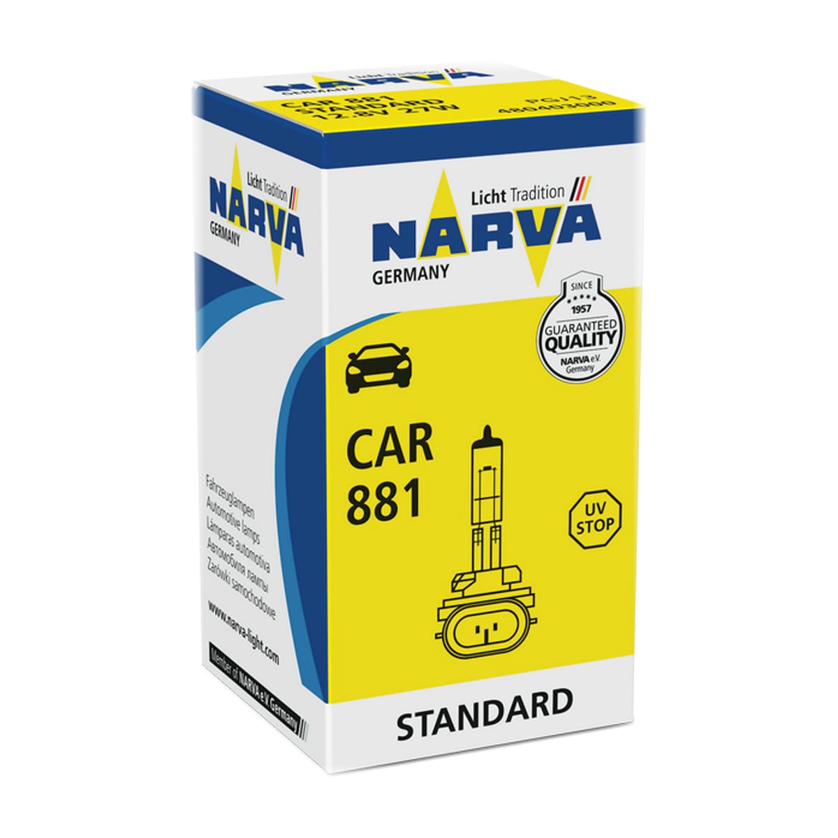 Деталь Лампа 881 12.8V 27W PGJ 13 NARVA