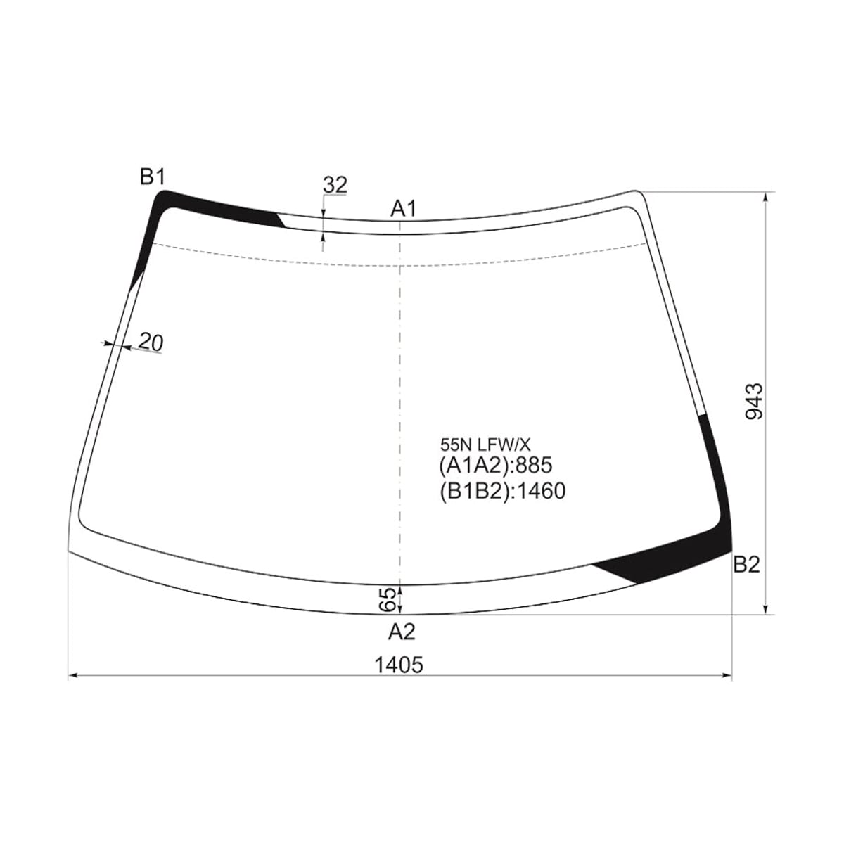 Деталь Стекло лобовое Subaru Impreza 92-00 / Impreza WRX 92-00 XYG