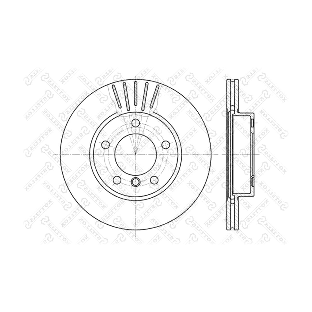 Деталь Диск торм. пер. BMW E36/E46 1.8-2.5D M42 STELLOX