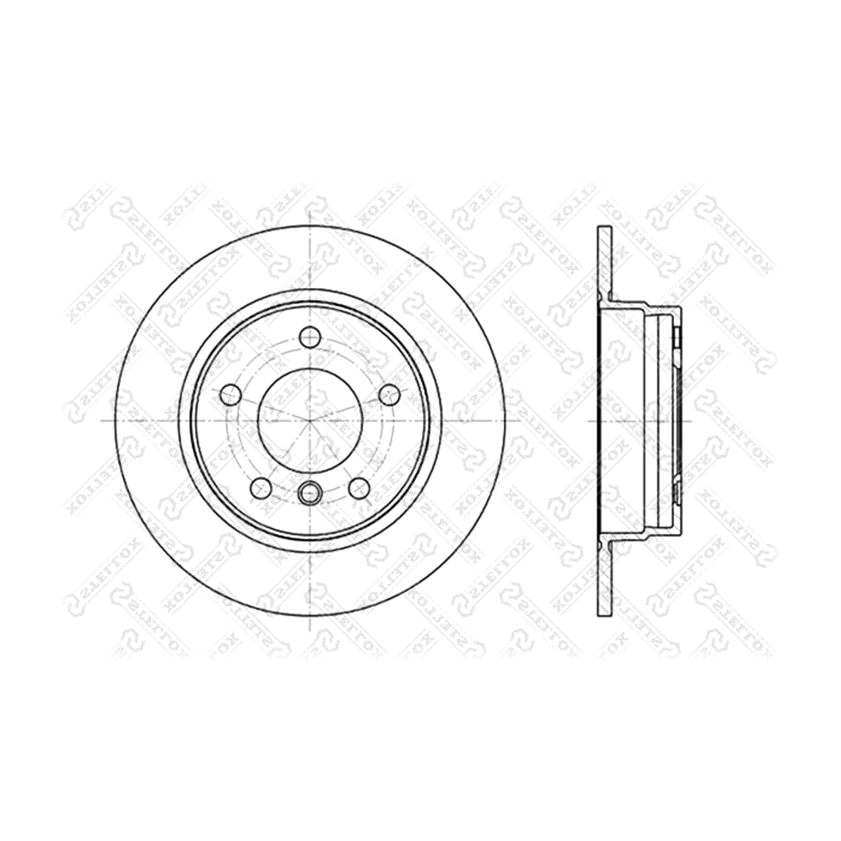 STELLOX Диск торм. зад. BMW E36/E46 1.6-2.5TDs M