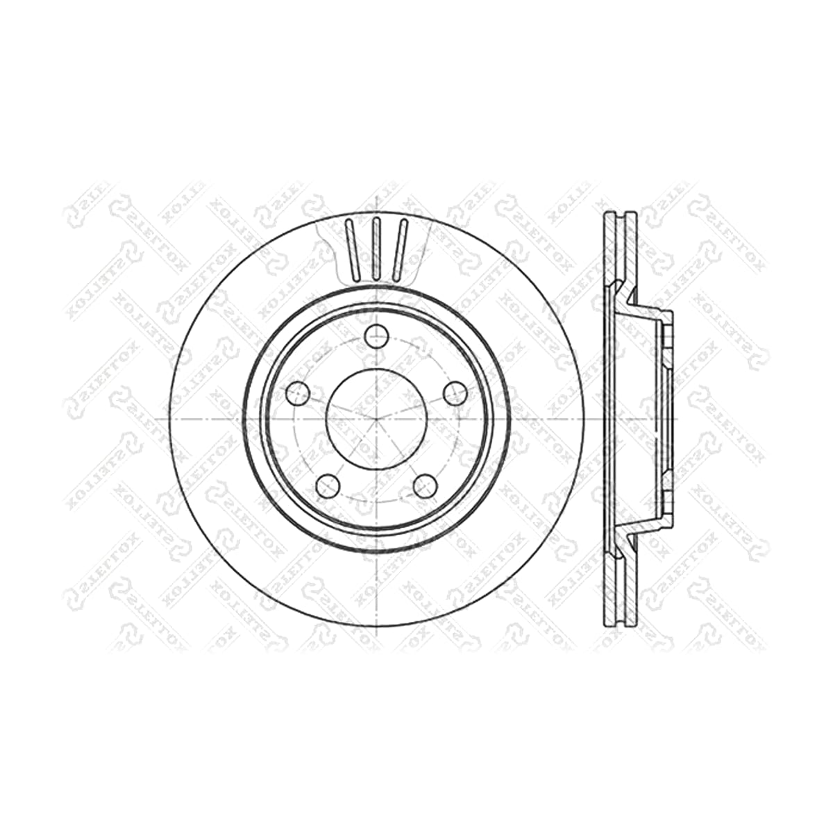 Деталь Диск торм. пер. VW Passat 1.6-1.9TDi 96> STELLOX