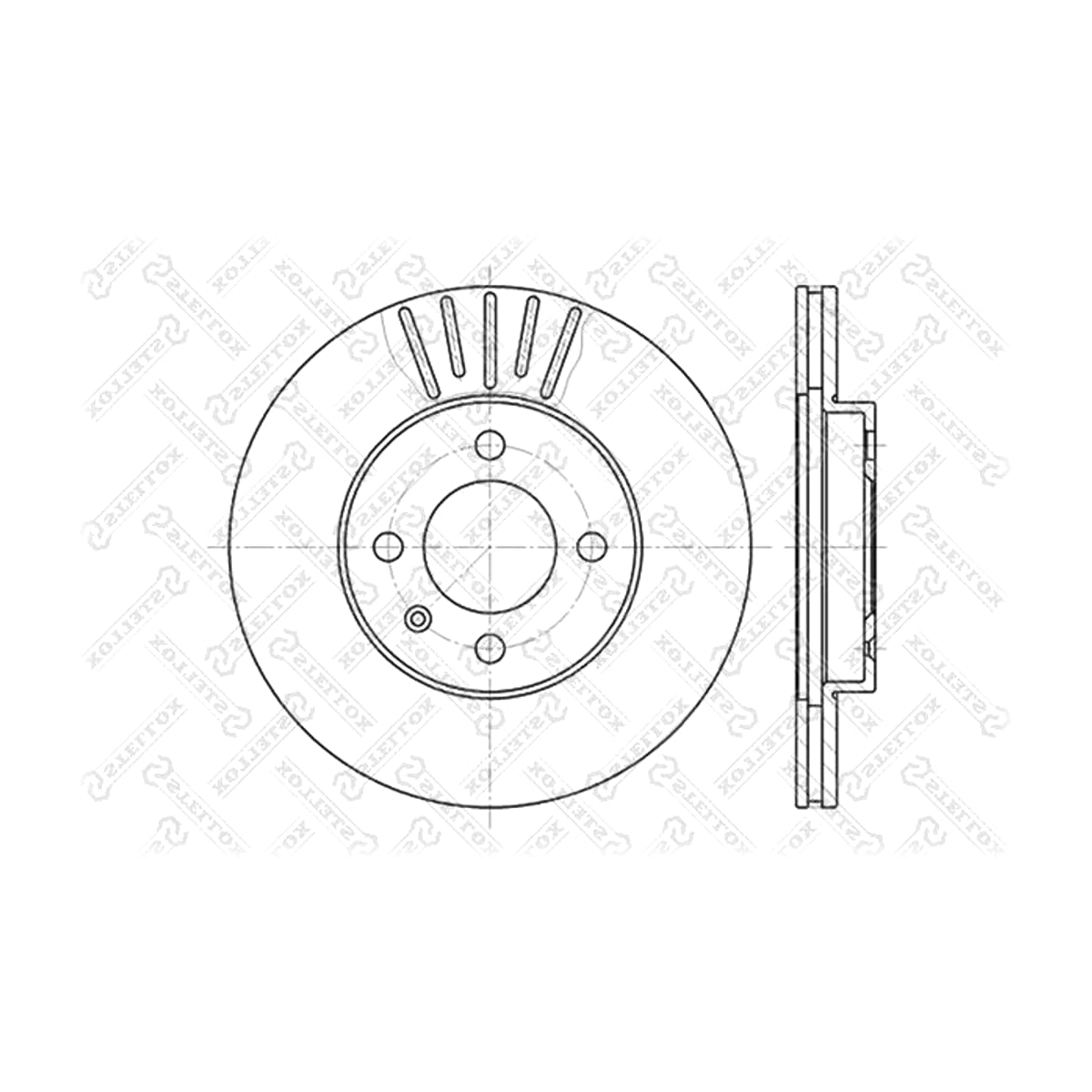 Деталь Диск торм. пер. VW Golf/Passat/Vento 1.4 STELLOX