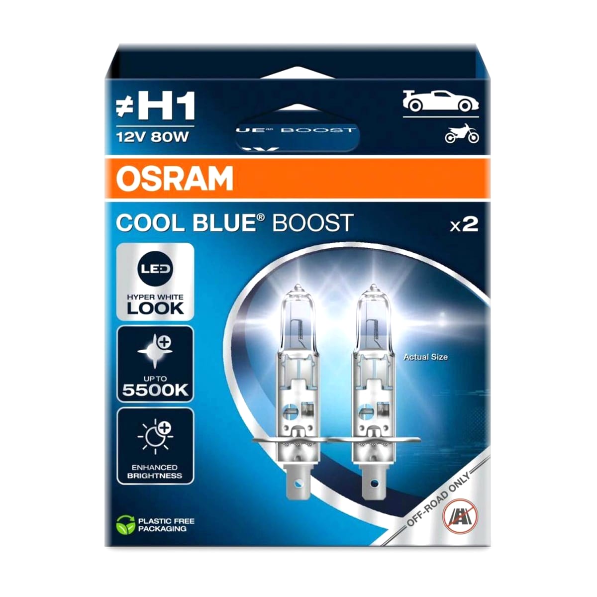 Деталь Комплект ламп H1 12V 80W P14.5s COOL BLUE BOOST 5500К 2шт.(1к-т) OSRAM