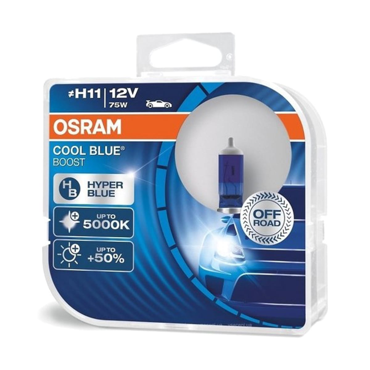 Деталь Комплект ламп H11 12V 75W PGJ19-2 COOL BLUE BOOST цветовая температура 5000К 2шт.(1к-т) OSRAM