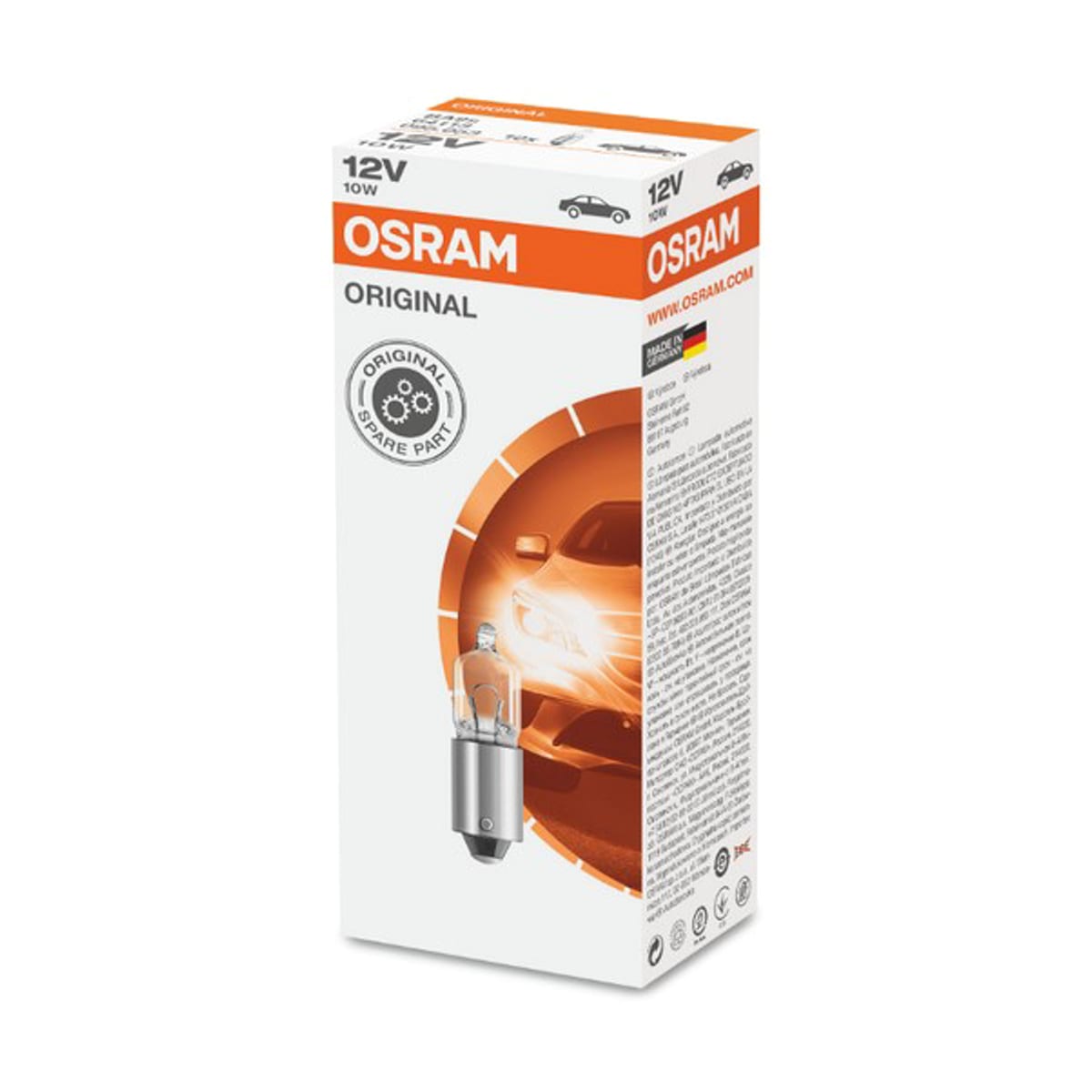 Деталь Лампа T4W 12V 10W BA9s ORIGINAL LINE качество оригинальной з/ч (ОЕМ) 1 шт. OSRAM