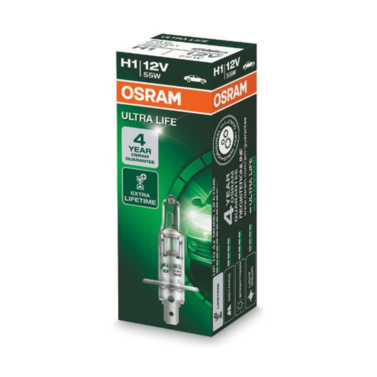 Деталь Лампа H1 12V 55W P14.5s ULTRA LIFE 1 шт. OSRAM