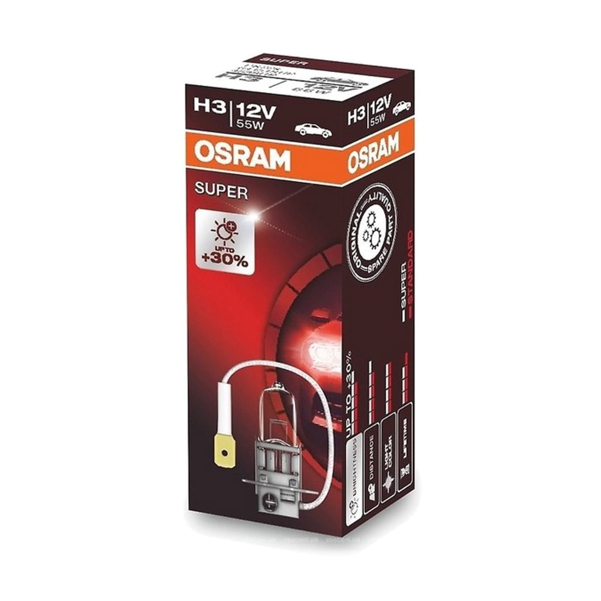 Деталь Лампа H3 12V 55W PK22s SUPER +30% больше света 1 шт. OSRAM