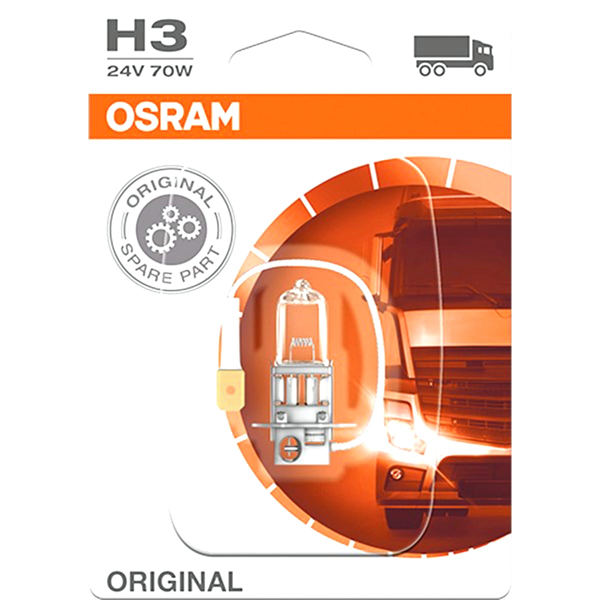 OSRAM Снят с производства Лампа H3 24V 70W PK22s ORIGINAL LINE качество оригинальной з/ч (ОЕМ) 1 шт.