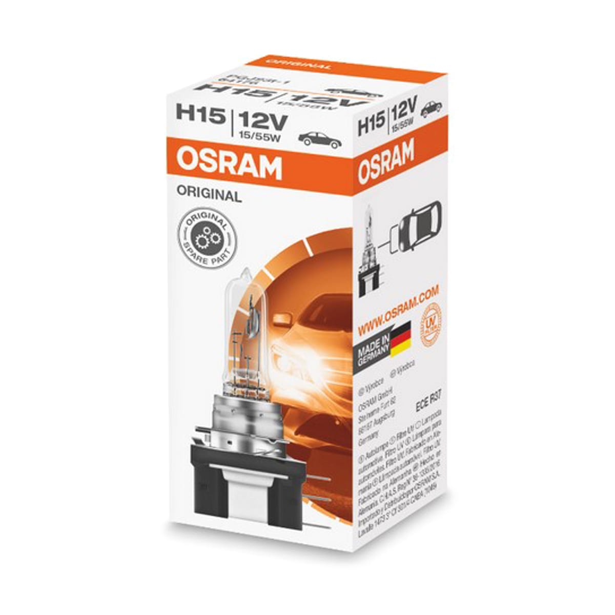 Деталь Лампа H15 12V 15/55W PGJ23t-1 ORIGINAL LINE качество оригинальной з/ч (ОЕМ) 1 шт. OSRAM