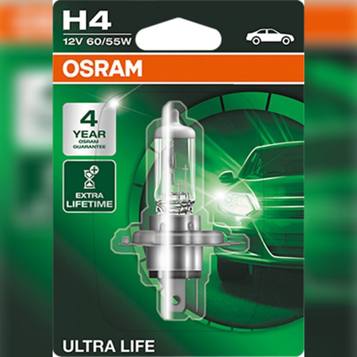 Деталь Снят, замена 64193ULT-1BL Лампа H4 12V 60/55W P43t ULTRA LIFE OSRAM