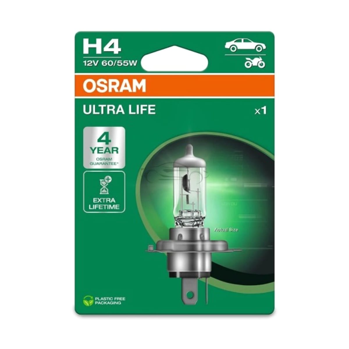 Деталь Лампа H4 12V 60/55W P43t ULTRA LIFE OSRAM