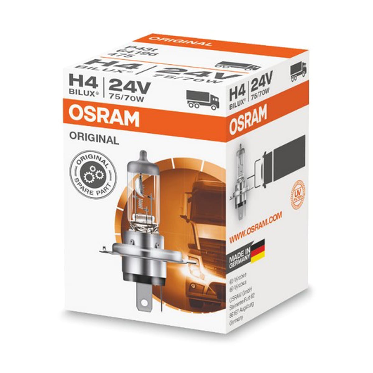 Деталь Лампа H4 24V 75/70W P43t ORIGINAL LINE качество оригинальной з/ч (ОЕМ) 1 шт. OSRAM
