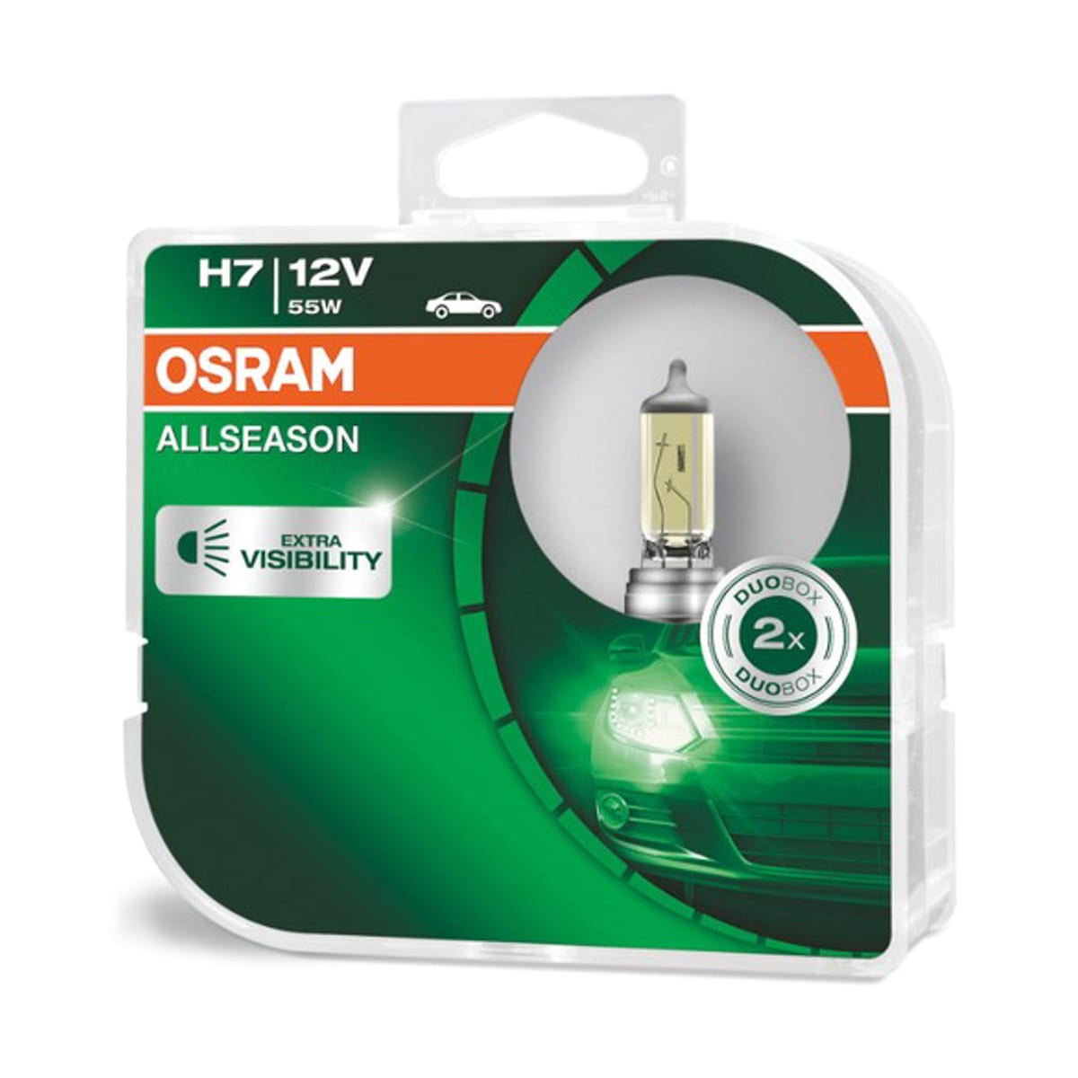 Деталь Снят с производства Комплект ламп H7 12V 55W PX26d ALLSEASON +30% больше света, 3000К 2шт.(1к-т) OSRAM