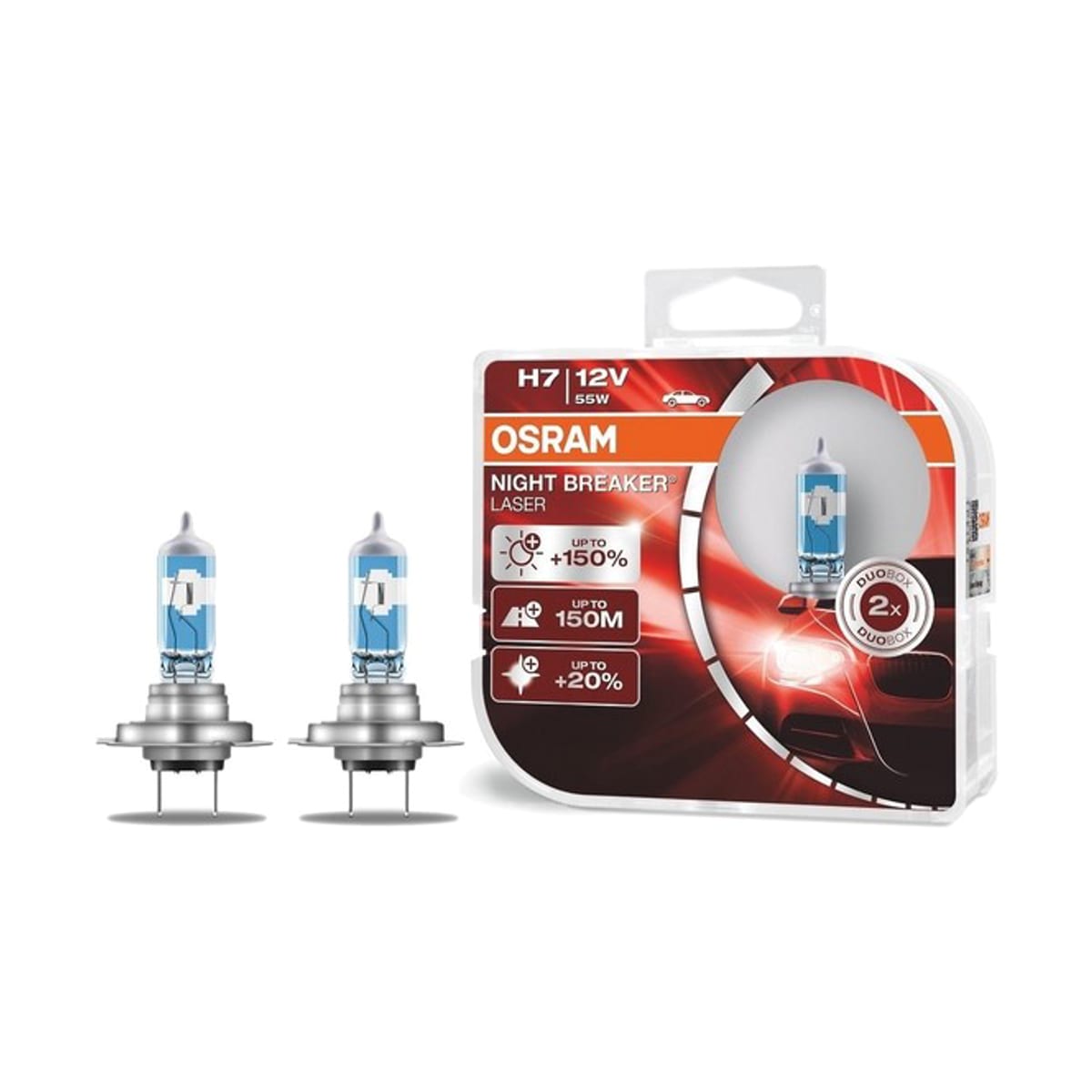 Деталь Комплект ламп H7 12V 55W PX26d NIGHT BREAKER LASER +150% больше света 2шт.(1к-т) OSRAM
