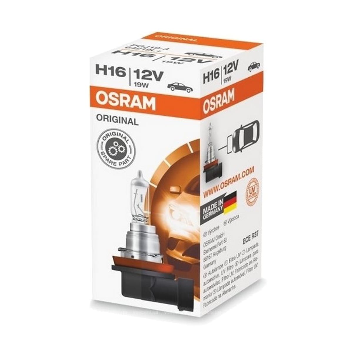 Деталь Лампа H16 12V 19W PGJ19-3 ORIGINAL LINE качество оригинальной з/ч (ОЕМ) 1 шт. OSRAM