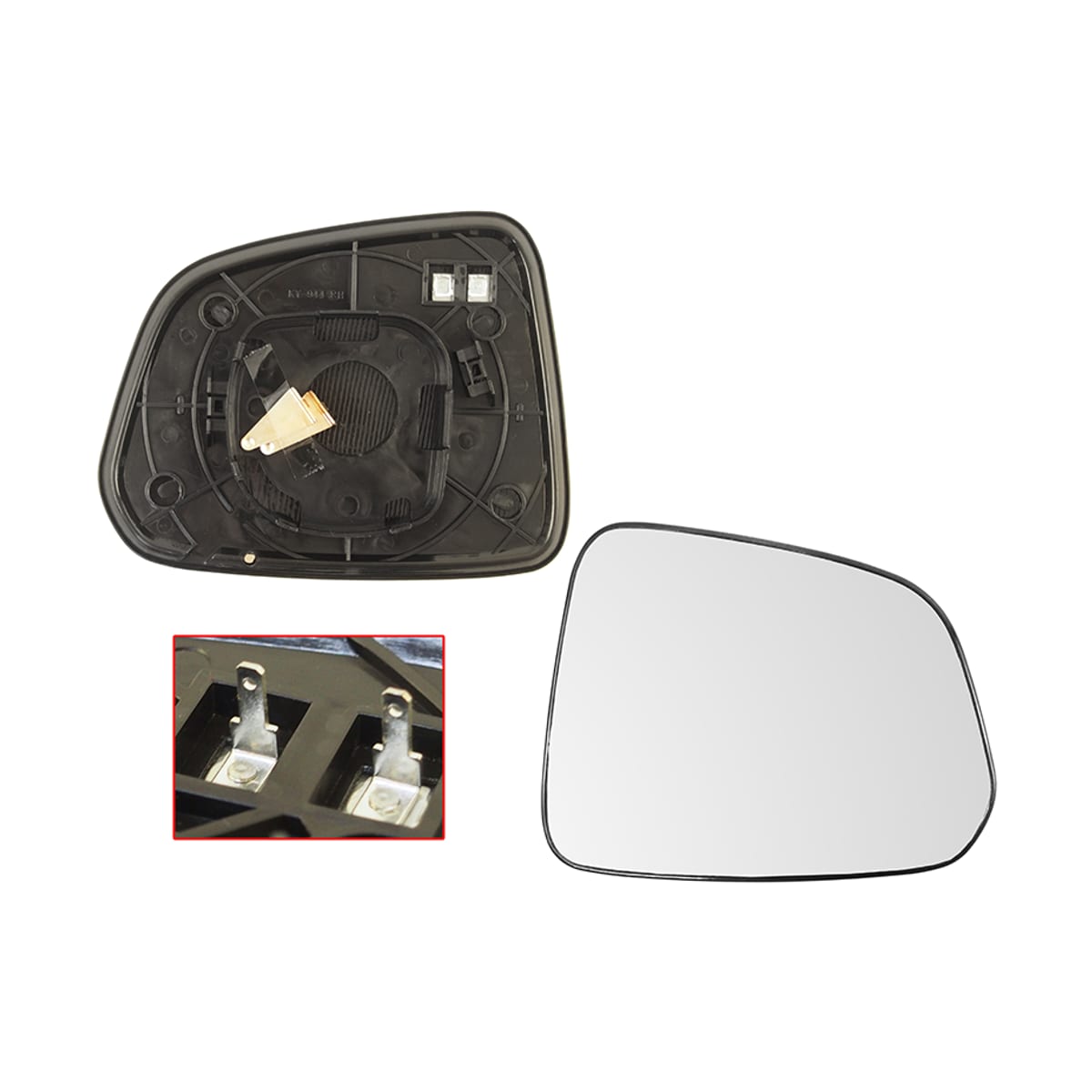 Деталь Полотно зеркала Chevrolet Captiva 06-15 (Справа/ Обогрев/ Асферическое) ALKAR