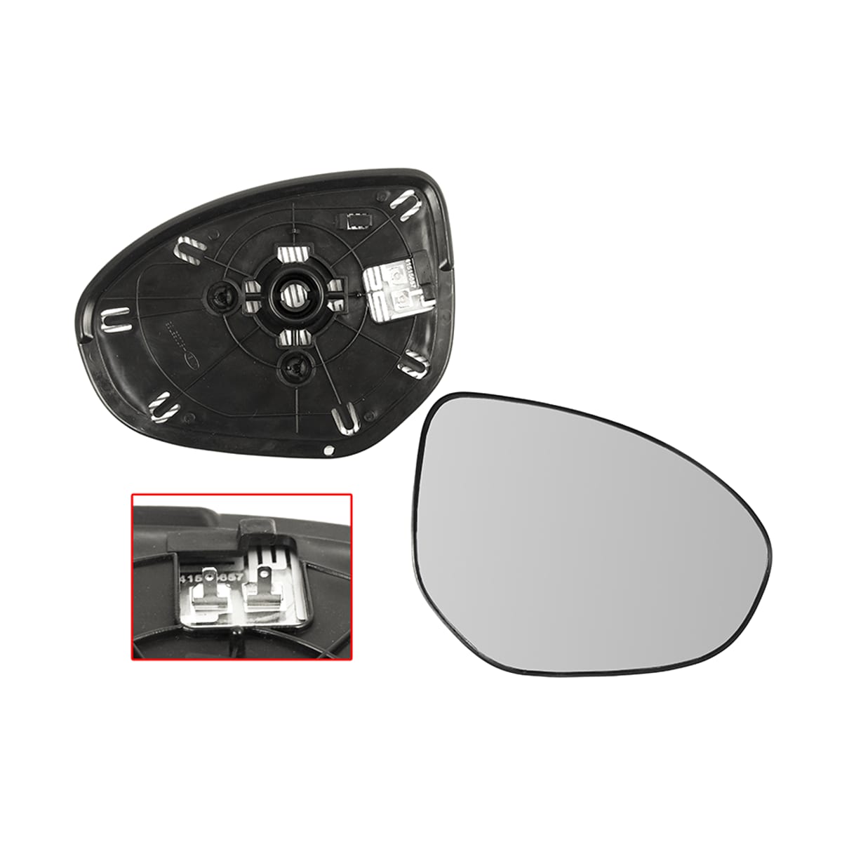 ALKAR Полотно зеркала Mazda 3 08-13 / 6 07-12 (Справа/ Обогрев/ Сферическое) 6432657