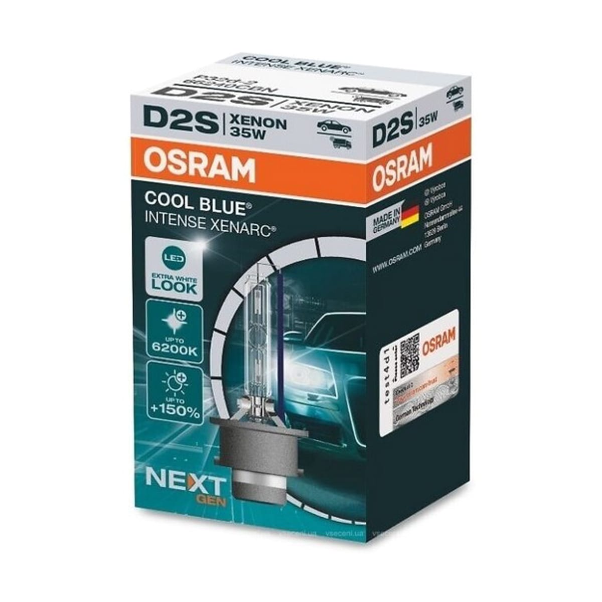 OSRAM Лампа D2S 85V 35W P32d-2 XENARC COOL BLUE INTENSE (next generation) 6200К