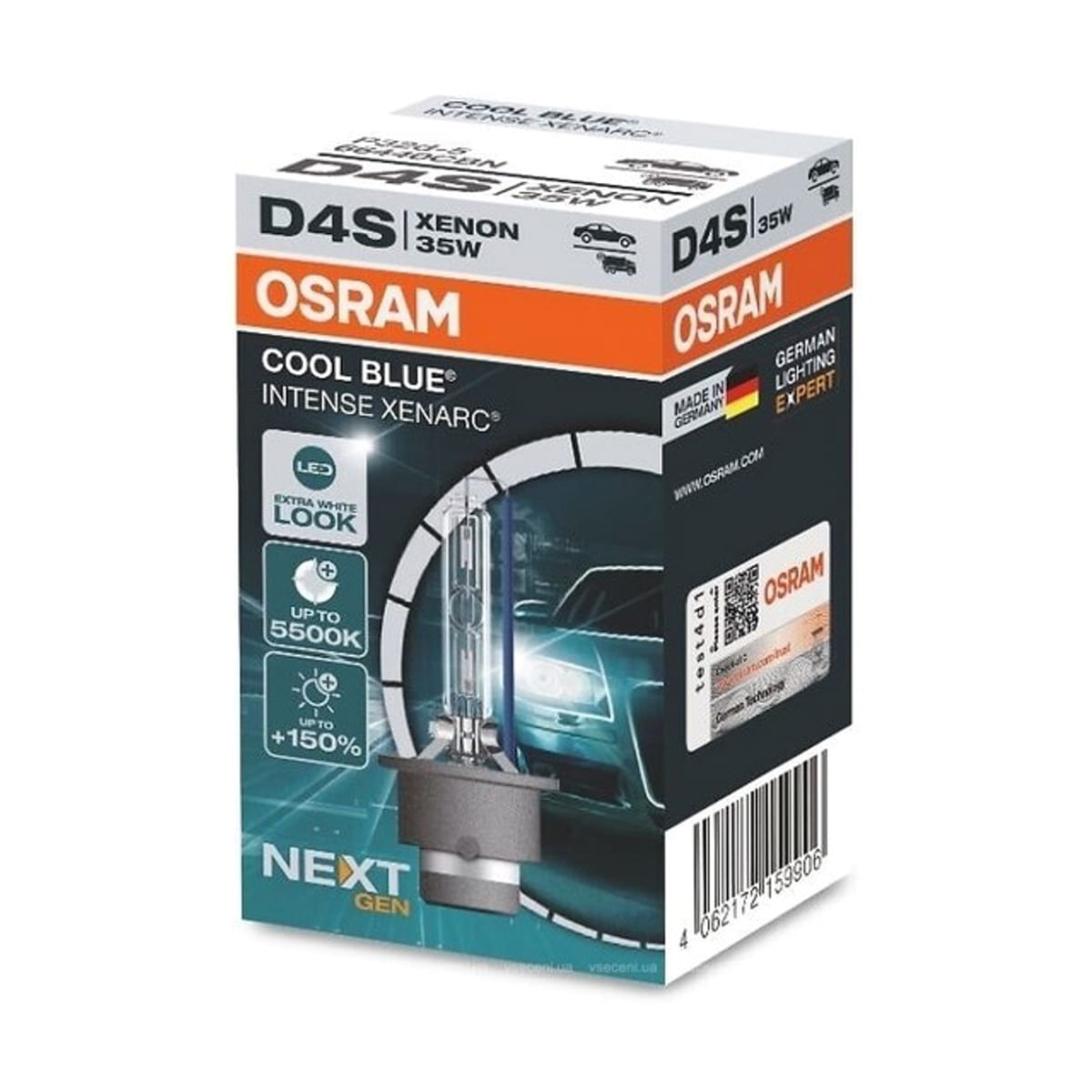 Деталь Лампа D4S 42V 35W P32d-5 XENARC COOL BLUE INTENSE (next generation) 6200К OSRAM