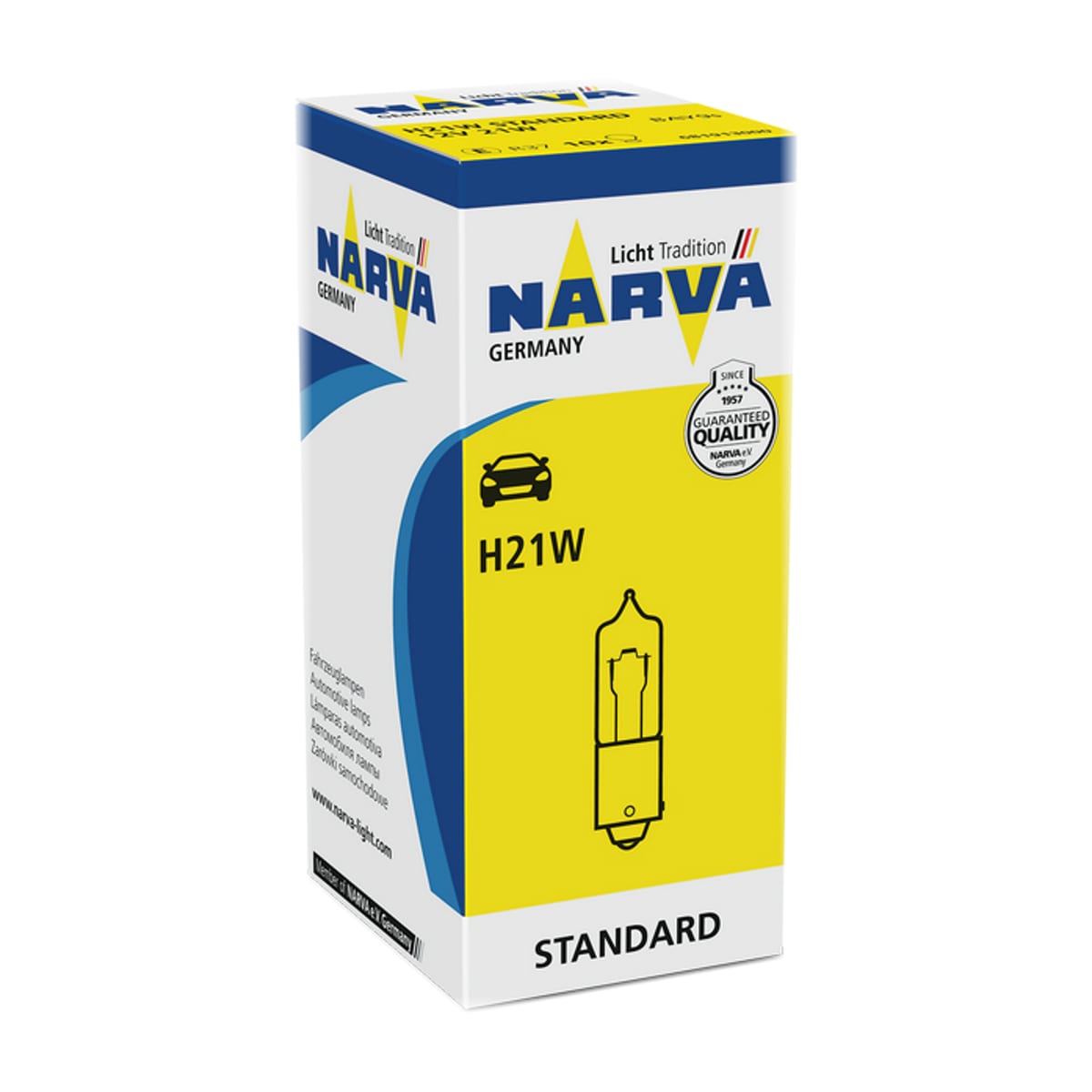 Деталь Лампа H21W 12V 21W BAY9s NVA CP NARVA