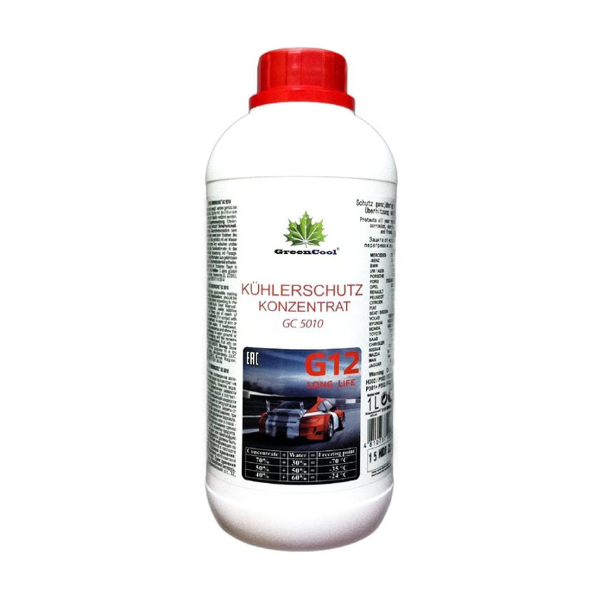 Деталь Антифриз концентрат GreenCool GC5010 G12, 1 л (красн.) GREENCOOL