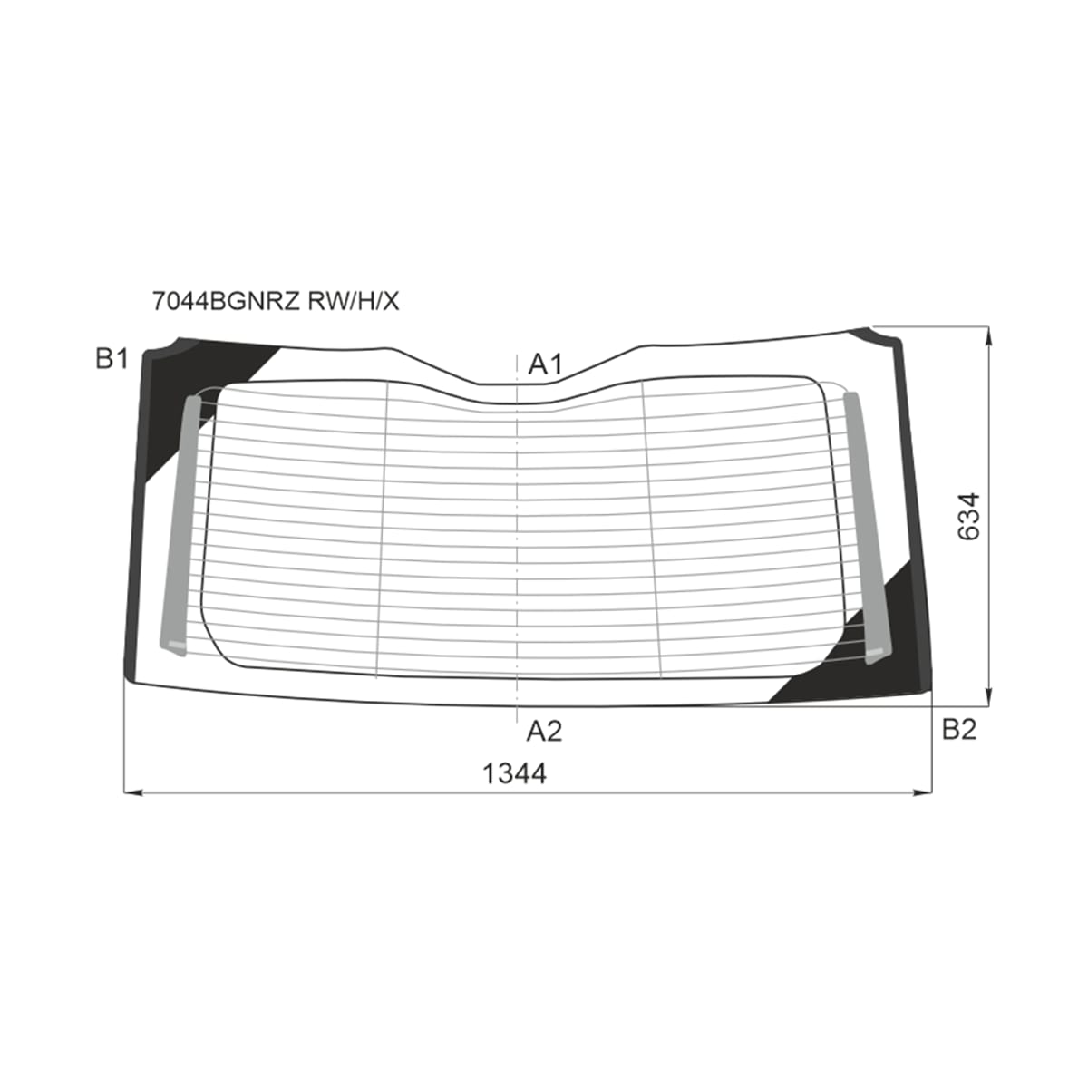 Деталь Стекло заднее (Цвет зеленый/ Обогрев/ Молдинг) Land Rover Range Rover 12-22 XYG