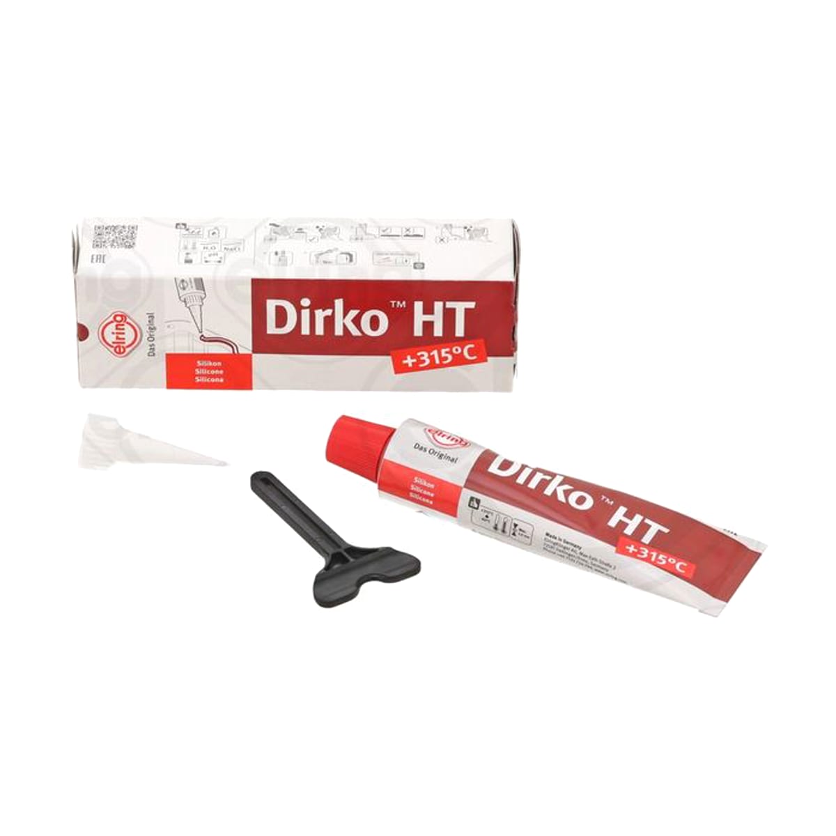 Деталь Герметик Dirko HT красный силиконовый 70мл (от -60С до +315С) ELRING