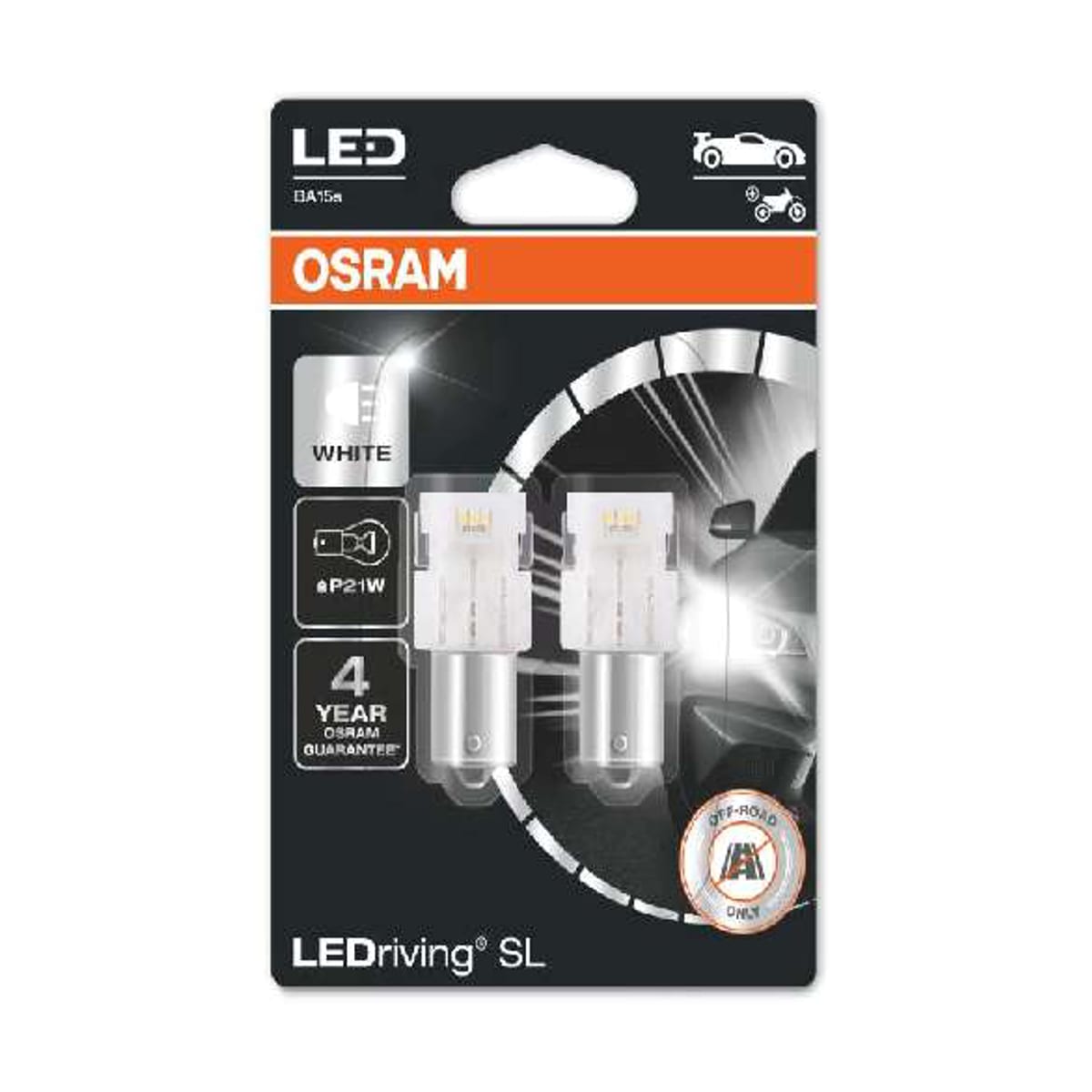Деталь Снят, замена 7506DWP-2BL LEDriving SL (3поколение) 1,9W/12V P21W BA15S BLI2 белый 6000K 2шт OSRAM