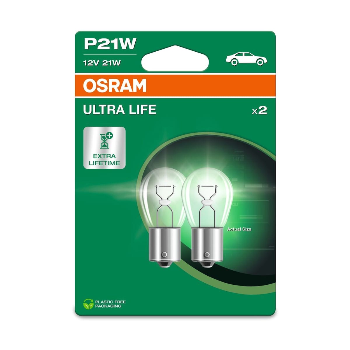 Деталь Комплект ламп P21W 12V 21W BA15s ULTRA LIFE 2шт.(1к-т) OSRAM