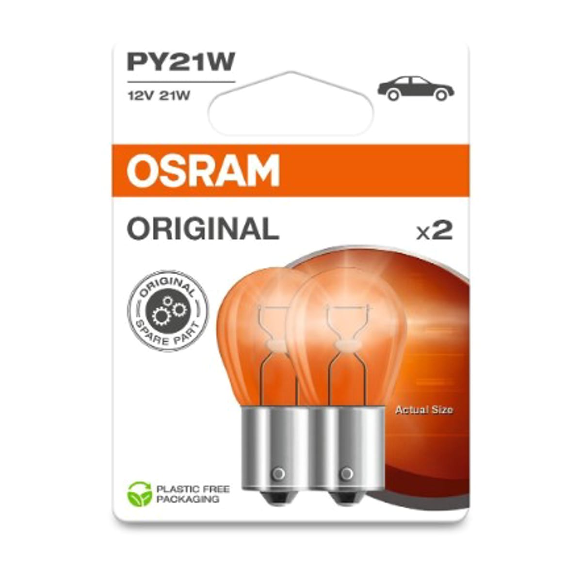 Деталь Комплект ламп PY21W 12V 21W BAU15s ORIGINAL LINE качество оригинальной з/ч (ОЕМ) 2шт.(1к-т) OSRAM