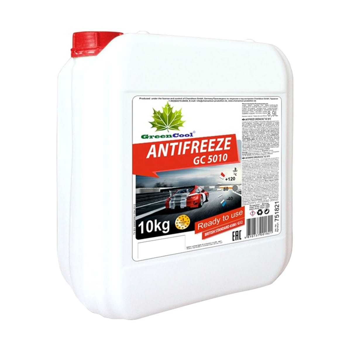 Деталь Антифриз GreenCool GC5010 G12, 10 кг (красн.) GREENCOOL