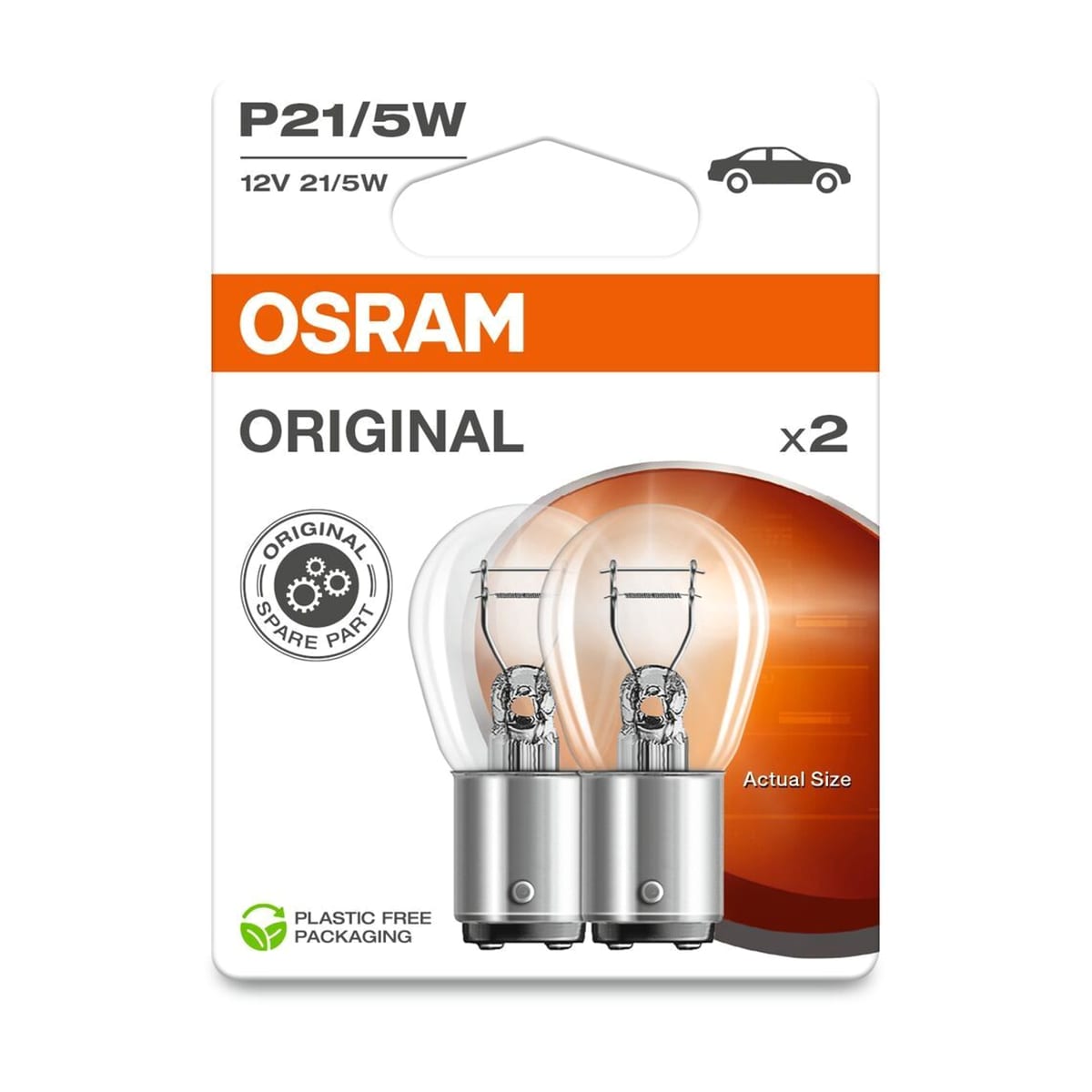 Деталь Комплект ламп P21/5W 12V 21/5W BAY15d ORIGINAL LINE качество оригинальной з/ч (ОЕМ) 2шт.(1к-т) OSRAM