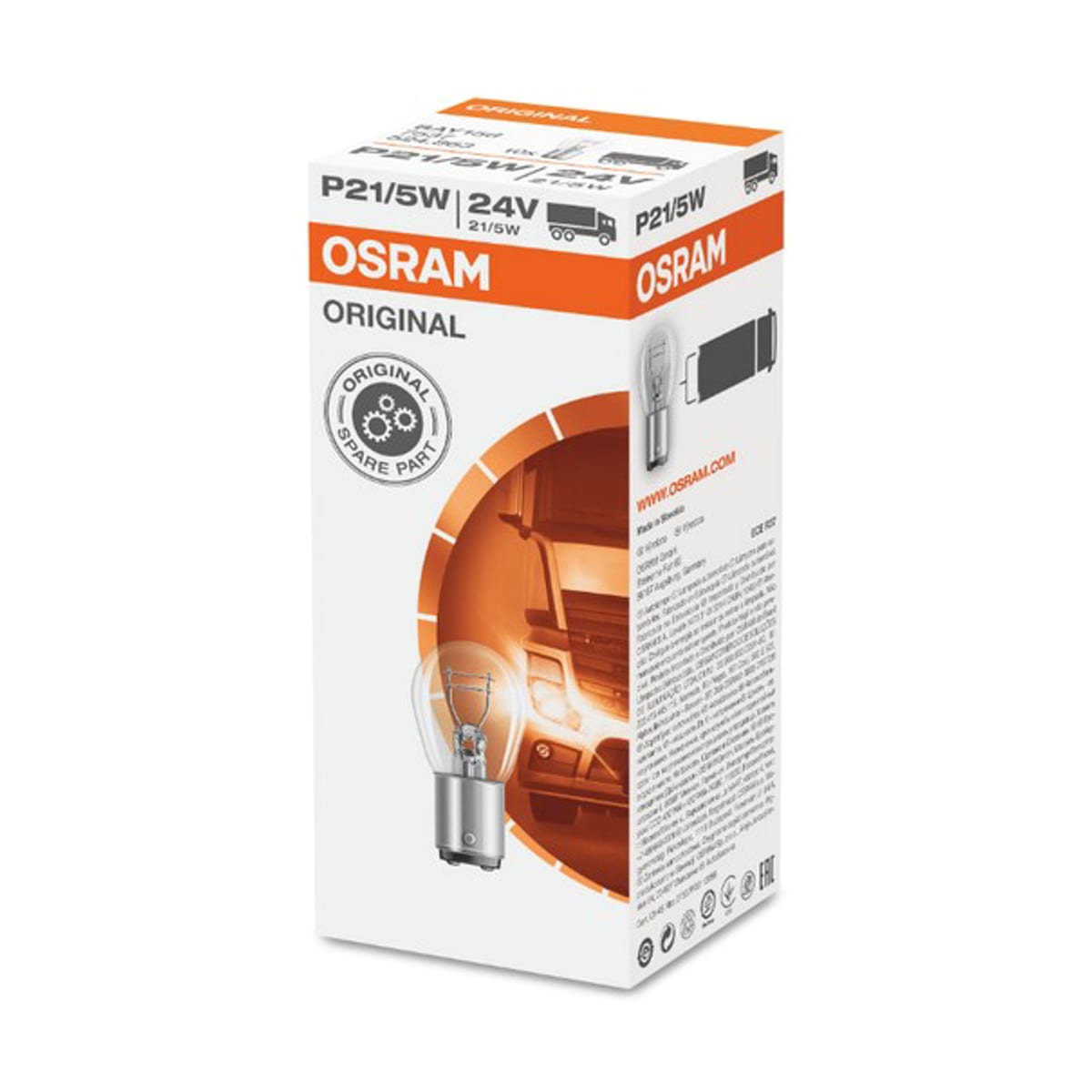 Деталь Лампа P21/5W 24V 21/5W BAY15d ORIGINAL LINE качество оригинальной з/ч (ОЕМ) 1 шт. HCV OSRAM
