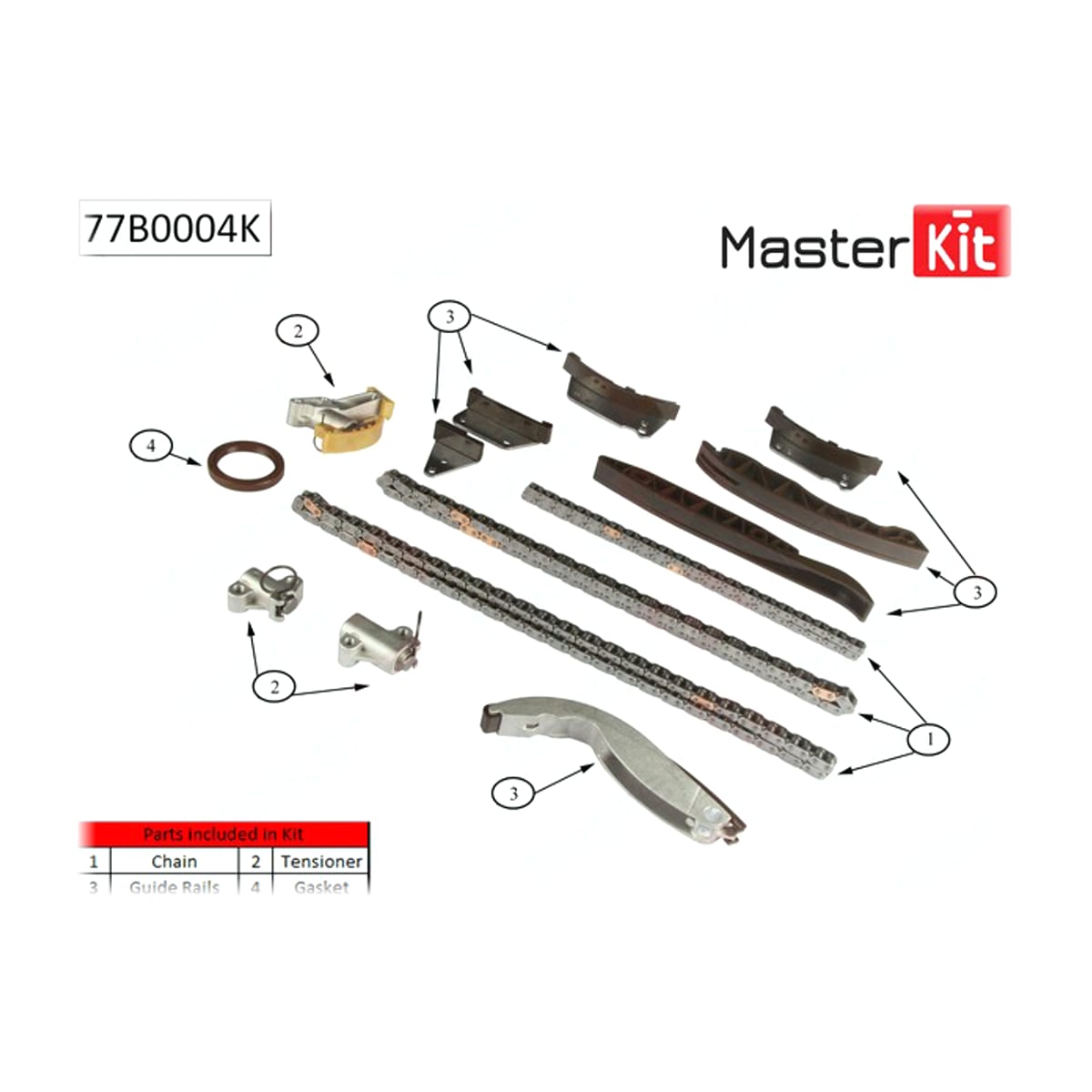 Деталь Комплект цепи ГРМ MASTER KIT