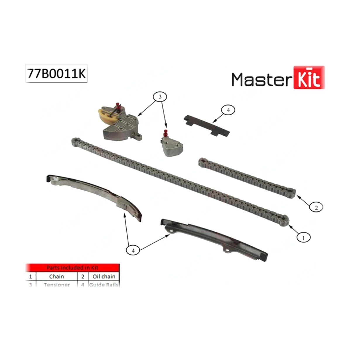 Деталь Комплект цепи ГРМ MASTER KIT