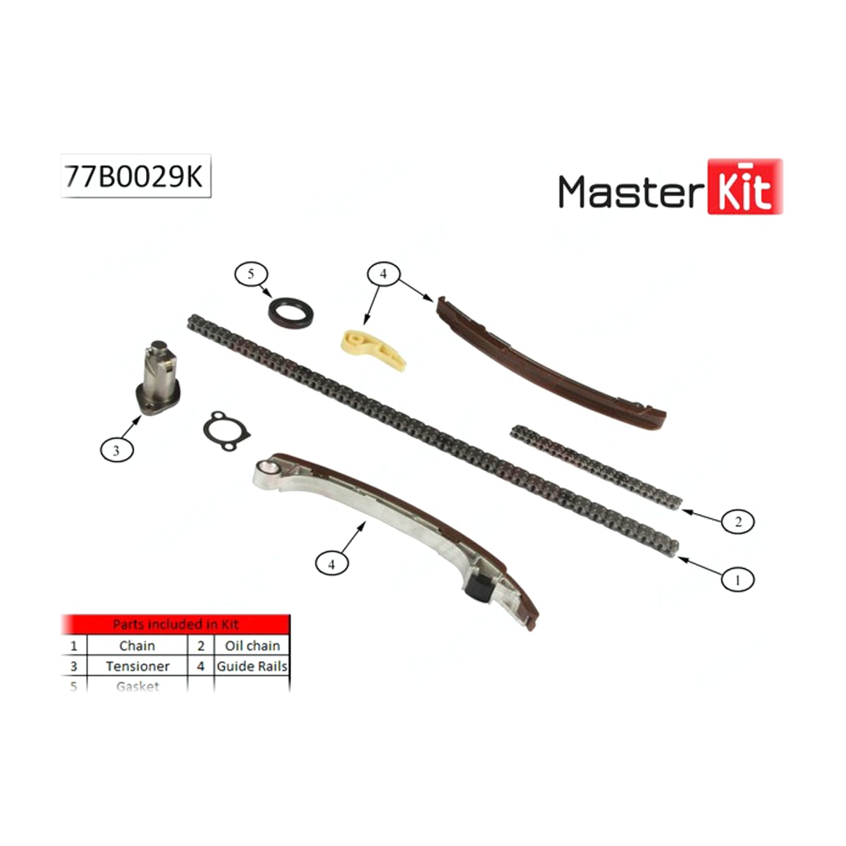 Деталь Комплект цепи ГРМ MASTER KIT