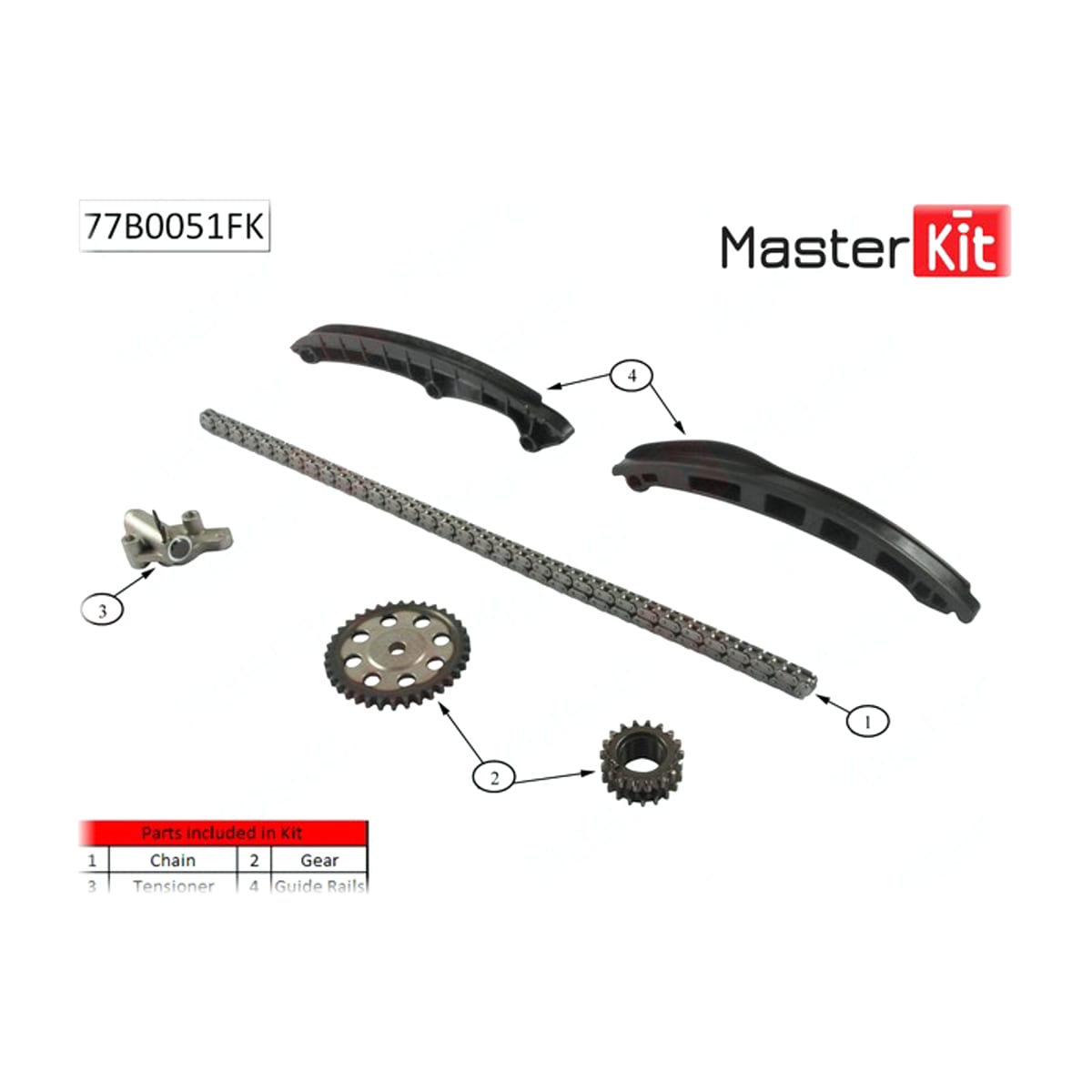 MASTER KIT Комплект цепи ГРМ 77B0051FK