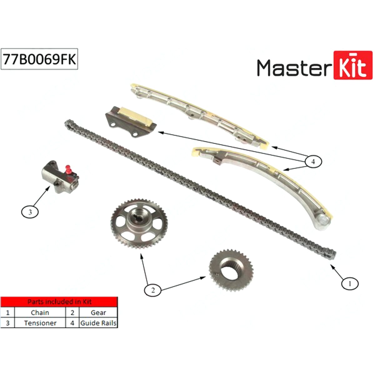 MASTER KIT Комплект цепи ГРМ