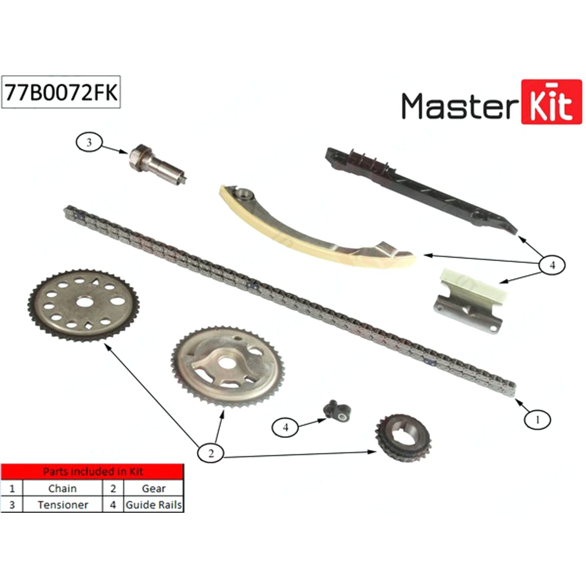 MASTER KIT Комплект цепи ГРМ