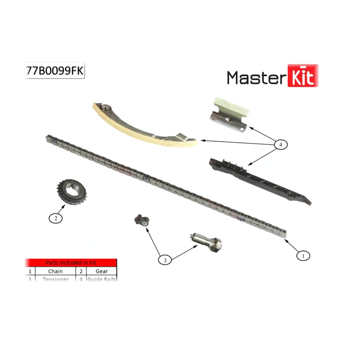 MASTER KIT Комплект цепи ГРМ 77B0099FK