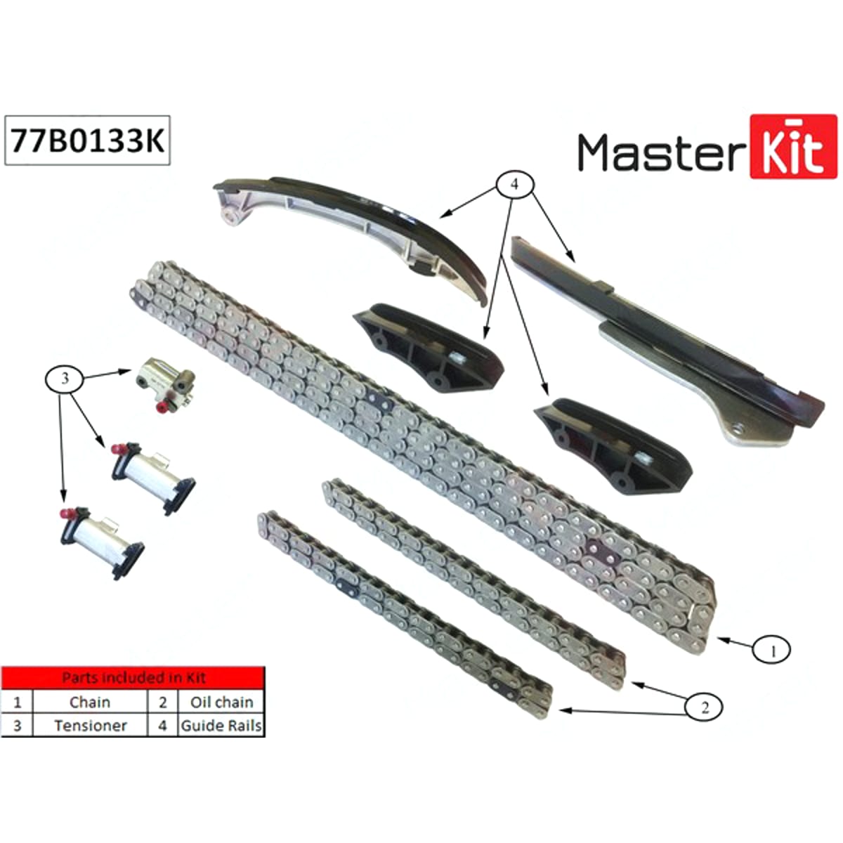 MASTER KIT Комплект цепи ГРМ 77B0133K