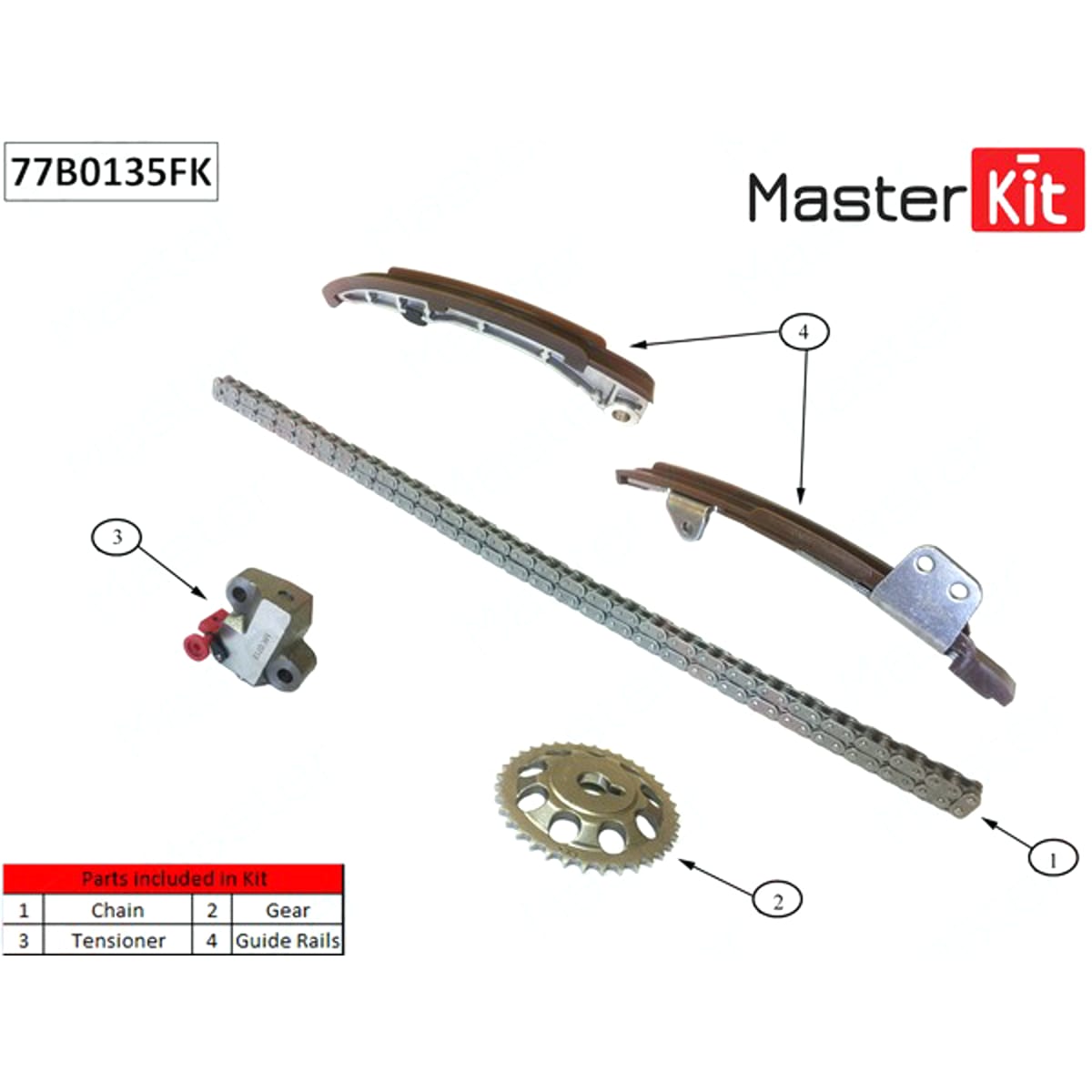MASTER KIT Комплект цепи ГРМ 77B0135FK