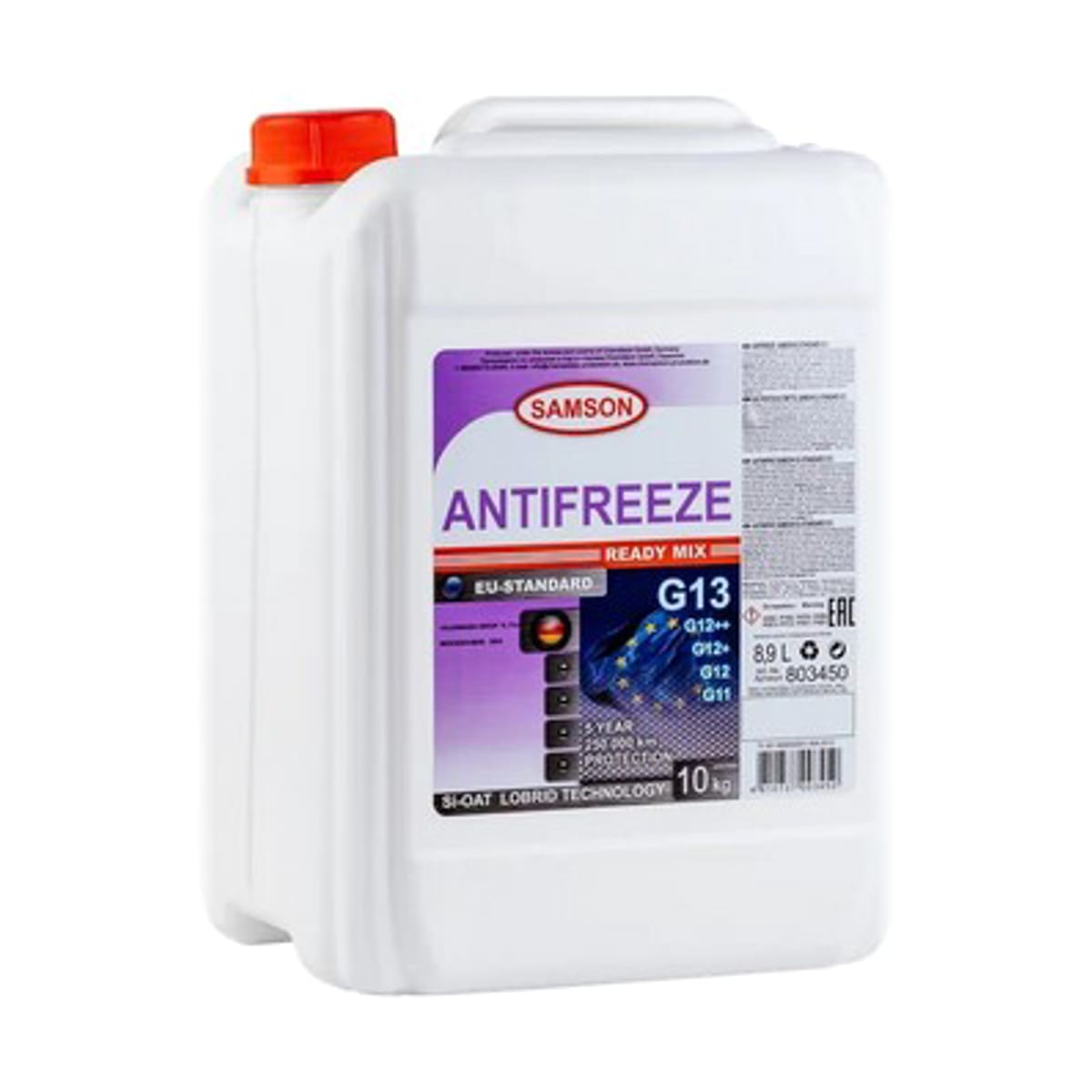 Деталь Антифриз, готовый раствор EU-Standard G13/G12++ фиолетовый -37°C, 10кг SAMSON