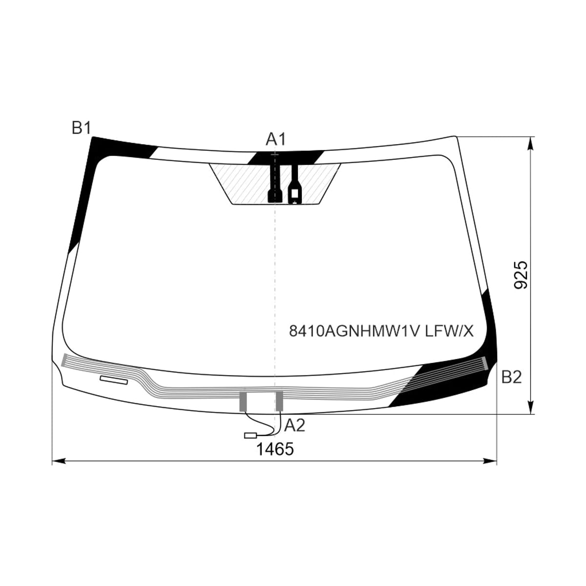 Деталь Стекло лобовое (Обогрев щеток/ Датчик дождя) Toyota RAV4 (XA40) 12-19 XYG