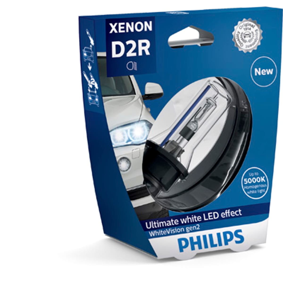 PHILIPS Лампа ксеноновая D2R 85V 35W P32d-3 WhiteVision (gen 2) S1