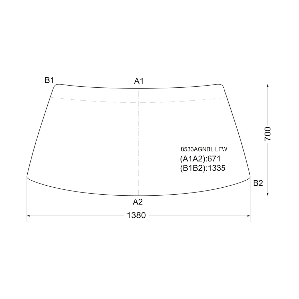 XYG Стекло лобовое Volkswagen Golf 83-91 / Jetta 84-91 8533AGNBLLFW