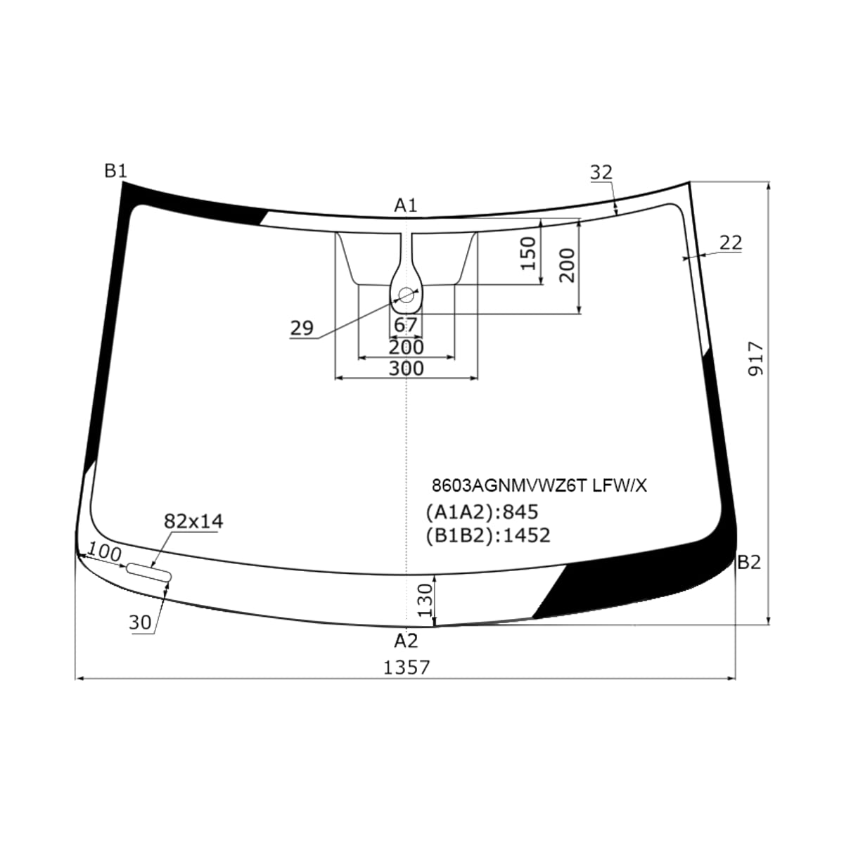 XYG Стекло лобовое (Датчик дождя) Volkswagen Polo 14-20 8603AGNMVWZ6TLFW/X