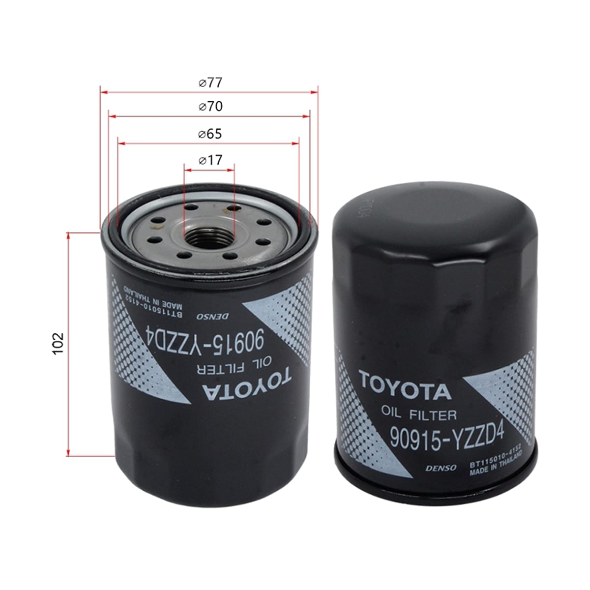 TOYOTA Фильтр масляный 90915YZZD4